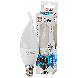 LED BXS-11W-840-E14 ЭРА диод, свеча на ветру, 11Вт, нейтр, E14