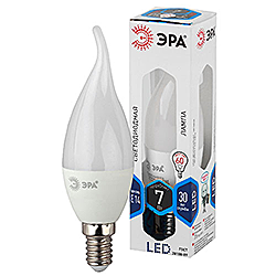 LED BXS-7W-840-E14 ЭРА диод, свеча на ветру, 7Вт, нейтр, E14