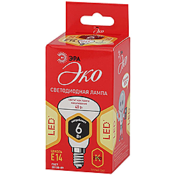 ECO LED R50-6W-827-E14 ЭРА диод, рефлектор, 6Вт, тепл, E14