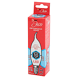 ECO LED BXS-10W-840-E14 ЭРА диод, свеча на ветру, 10Вт, нейтр, E14