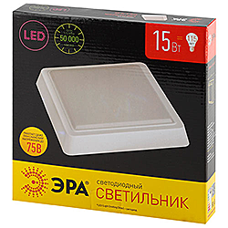 SPB-4-15-4K ЭРА Светодиод. св-к 15Вт 4000К 1200лм квадрат 190x38 БЕЛ new 
