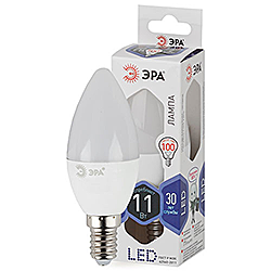 LED B35-11W-860-E14 ЭРА диод, свеча, 11Вт, хол, E14