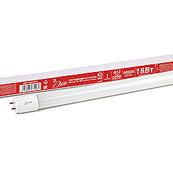 ECO LED T8-18W-840-G13-1200мм ЭРА диод,трубка стекл,18Вт,нейтр,непов. G13 