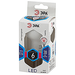 LED R50-6W-840-E14 ЭРА диод, рефлектор, 6Вт, нейтр, E14