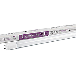 LED T8-10W-865-G13-600мм ЭРА диод,трубка стекл,10Вт,хол,пов. G13 